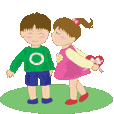 Gif animé amour enfants